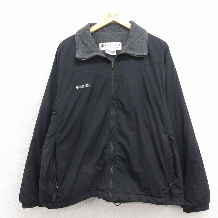 L★古着 コロンビア 長袖 ジャケット メンズ 00年代 00s 黒 内側フリース 26apr02