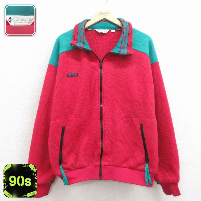 コロンビア 90s フリースジャケット ピンク メンズXL相当 | 古着