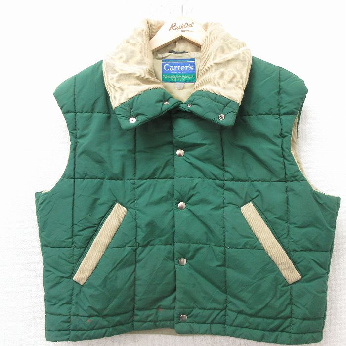 L★古着 カーターズ ベスト メンズ 80年代 80s USA製 緑他 26apr23