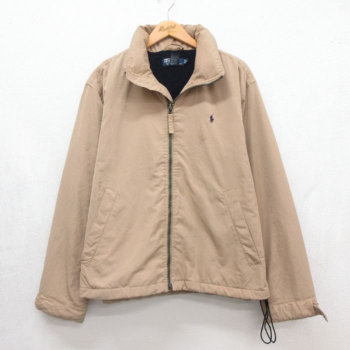 ラルフローレン 90s ジャケット ワンポイントロゴ ベージュ メンズXL相当 | 古着