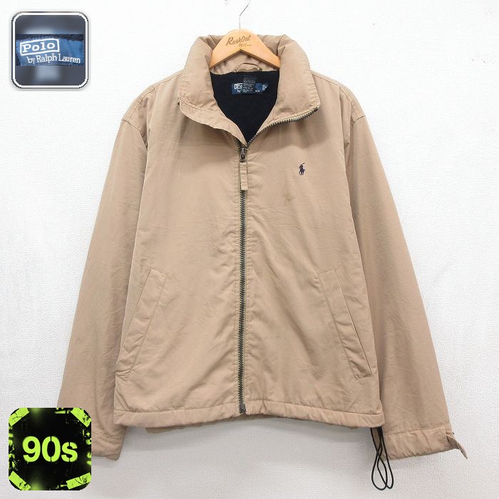 ラルフローレン 90s ジャケット ワンポイントロゴ ベージュ メンズXL相当 | 古着