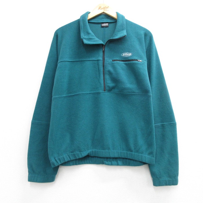 HIND 90s ハーフジップフリースジャケット グリーン メンズM相当 | 古着