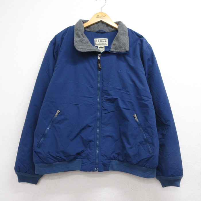 エルエルビーン 00s 長袖ジャケット ワンポイントロゴ ブルー XL | 古着 26aug26