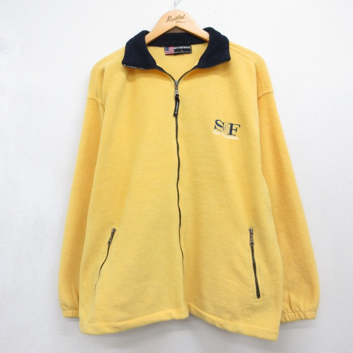 ANDY'S 長袖 ジャケット 00s フリース ポリエステル イエロー メンズL相当 | 古着
