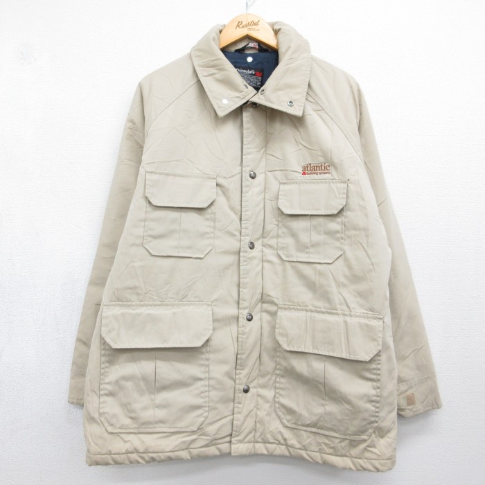Sportsman 長袖 ジャケット 80s マウンテン シンサレート Thinsulate フラップポケット USA製 ベージュ メンズL相当 | 古着