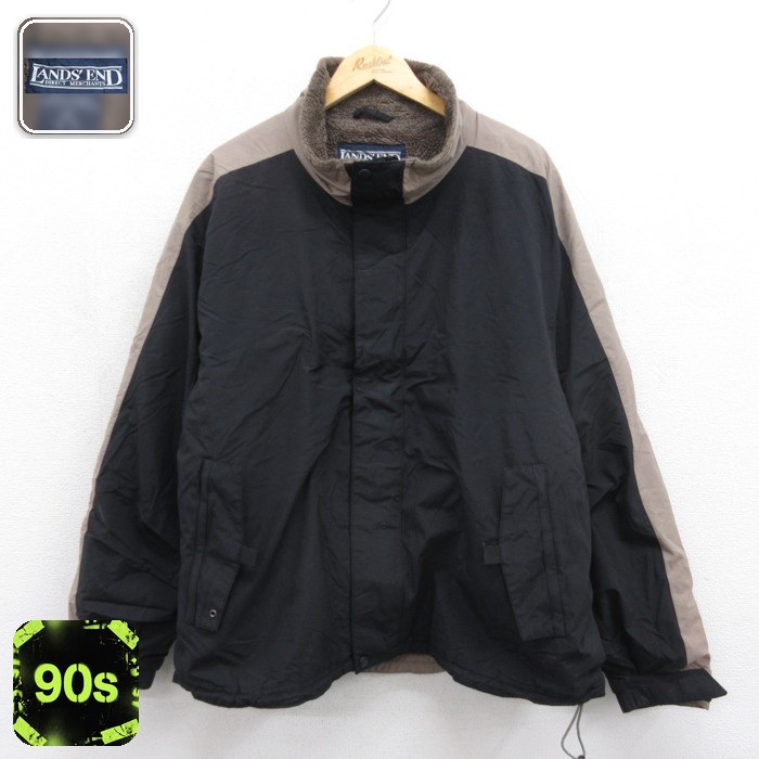 古着通販 XL☆古着 LANDS'END ランズエンド 長袖 ジャケット ナイロン