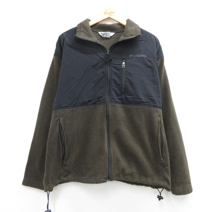コロンビア 00s フリースジャケット 切り替え ブラウン メンズXL相当 | 古着