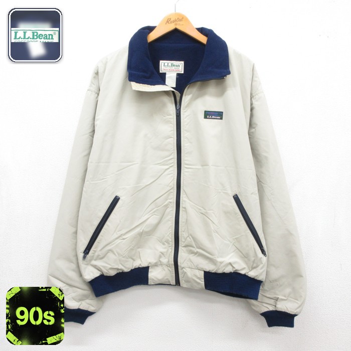 エルエルビーン 90s フルジップジャケット ベージュ メンズXL相当 | 古着