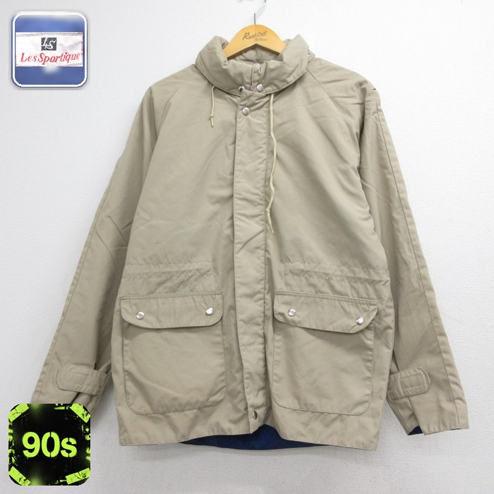 マウンテン 90s 長袖ジャケット フラップポケット ベージュ メンズM相当 | 古着