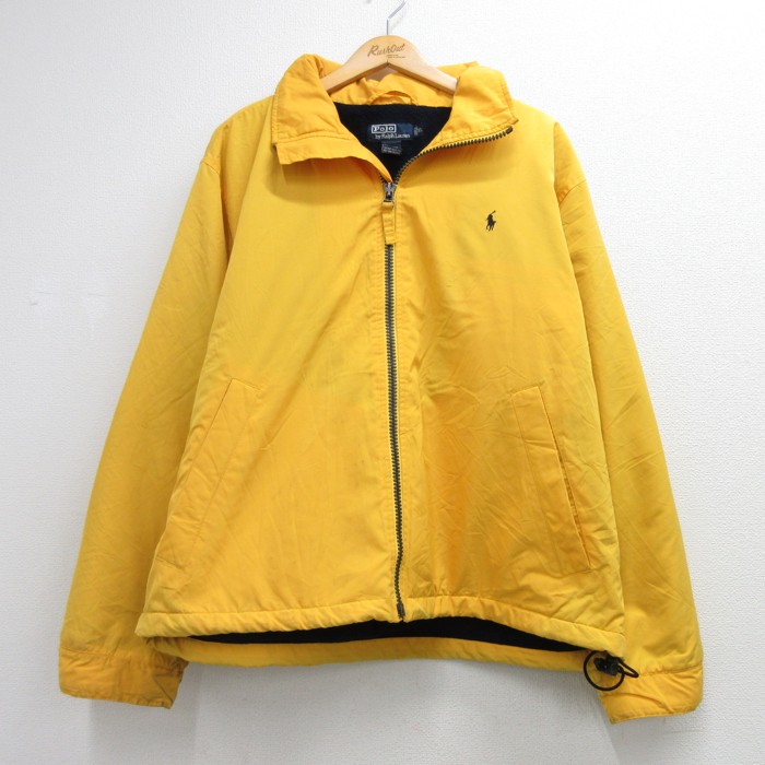 ラルフローレン 90s フルジップポロジャケット ポニー イエロー メンズXL相当 | 古着