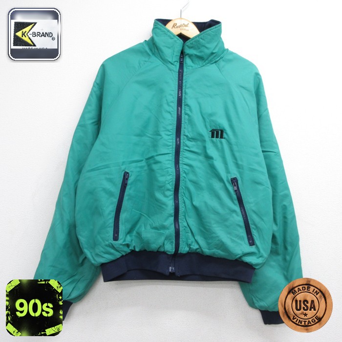 90s 長袖ジャケット 内側フリース グリーン メンズXL相当 | 古着