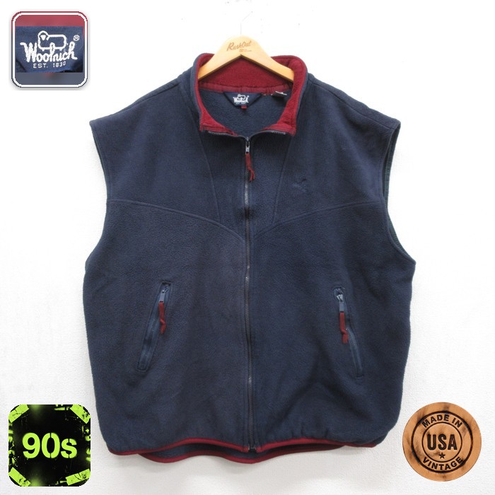 古着通販 XL☆古着 ウールリッチ EMS Woolrich フルジップ メンズ 90
