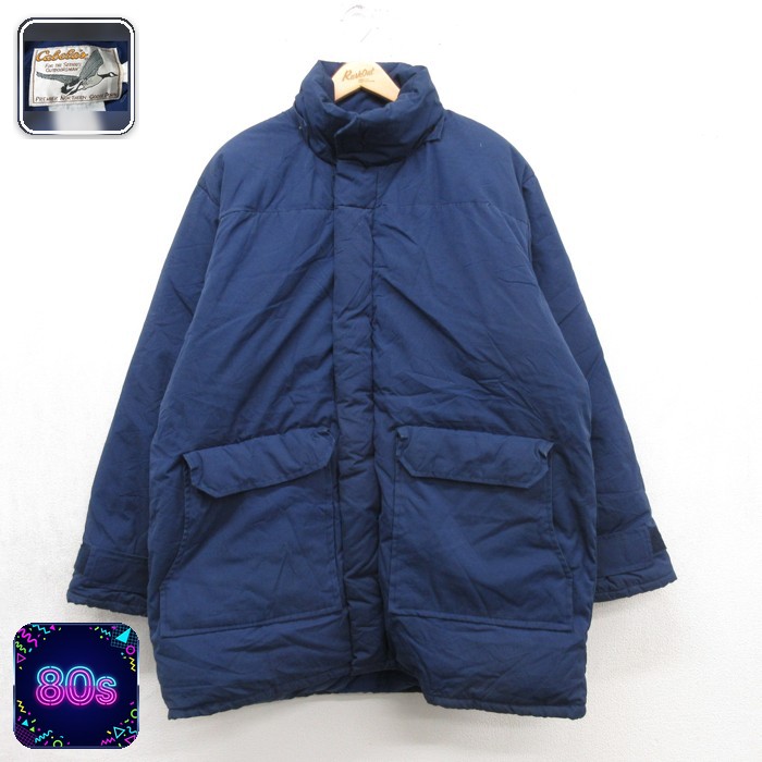 【80-90s】Cabela's カベラス キルティングダウンベスト ネイビー紺 古着通販 XL☆古着 カベラス Cabelas 長袖 ジャケット メンズ 80年代