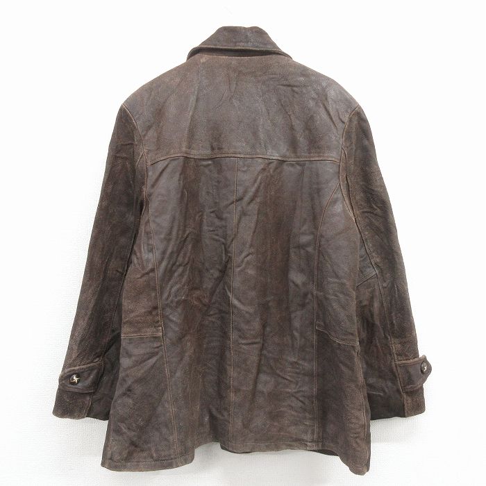 XL/古着 ウィルソン 長袖 レザー ジャケット メンズ MJULIAN 大きいサイズ ロング丈 シンサレート こげ茶 内側キルティング【spe】 25dec19 古着通販 XL☆古着 ウィルソン 長袖 レザー ジャケット メンズ MJULIAN