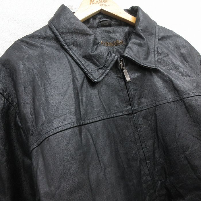古着通販 XL☆古着 セントジョンズベイ 長袖 レザー ジャケット メンズ
