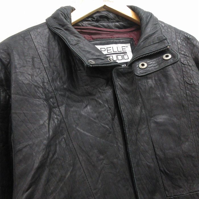 古着通販 XL☆古着 ウィルソン 長袖 レザー ジャケット メンズ ロング
