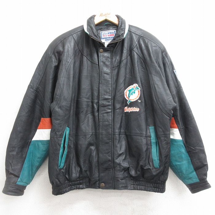 古着通販 XL☆古着 スターター 長袖 レザー ジャケット メンズ NFL