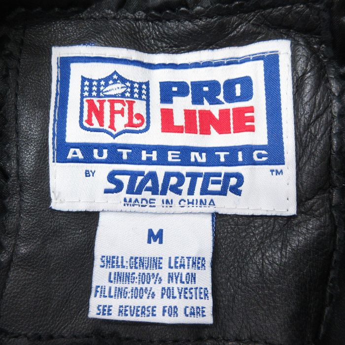古着通販 XL☆古着 スターター 長袖 レザー ジャケット メンズ NFL
