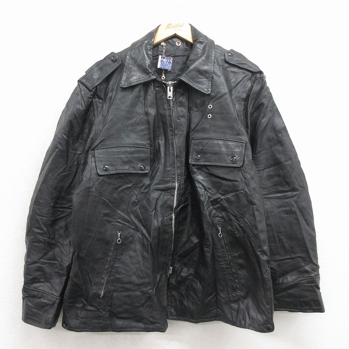 タロン 70s レザージャケット ブラック XL | 古着