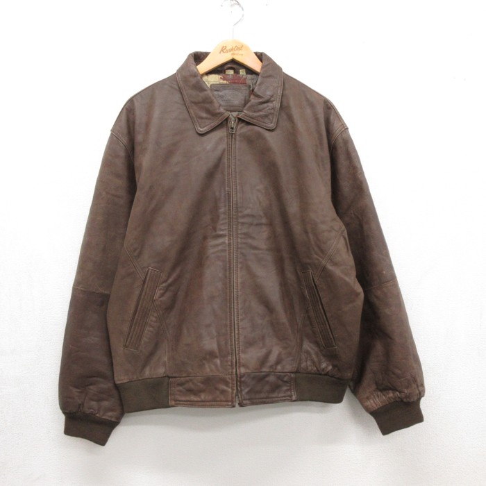 古着通販 XL☆古着 セントジョンズベイ 長袖 レザー ジャケット メンズ