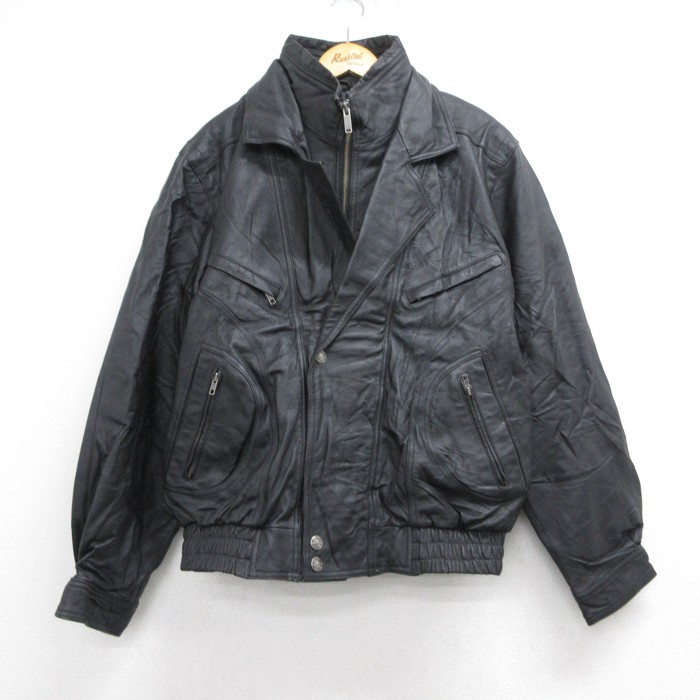 古着通販 XL☆古着 ウィルソン WILSONS 長袖 レザー ジャケット メンズ