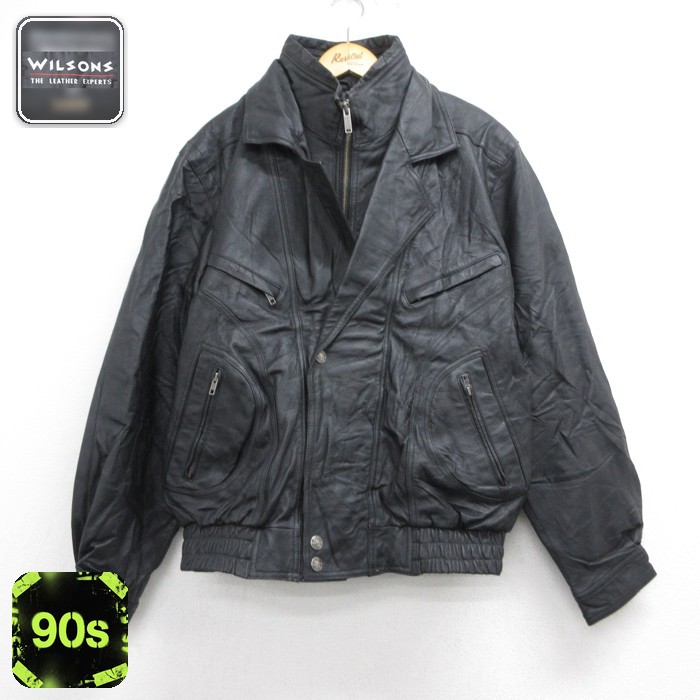 ウィルソンズ 90s レザージャケット シンサレート ブラック メンズXL相当 | 古着