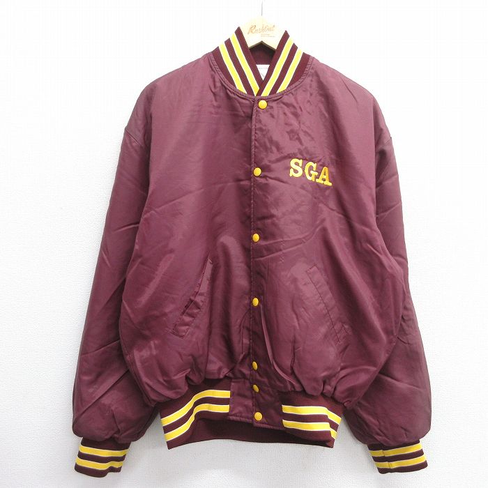 XL★古着 ホロウェイ 長袖 ナイロン ジャケット メンズ 90年代 90s 大きいサイズ エンジ他 内側キルティング 25jan06 中古 アウター ウインドブレーカー