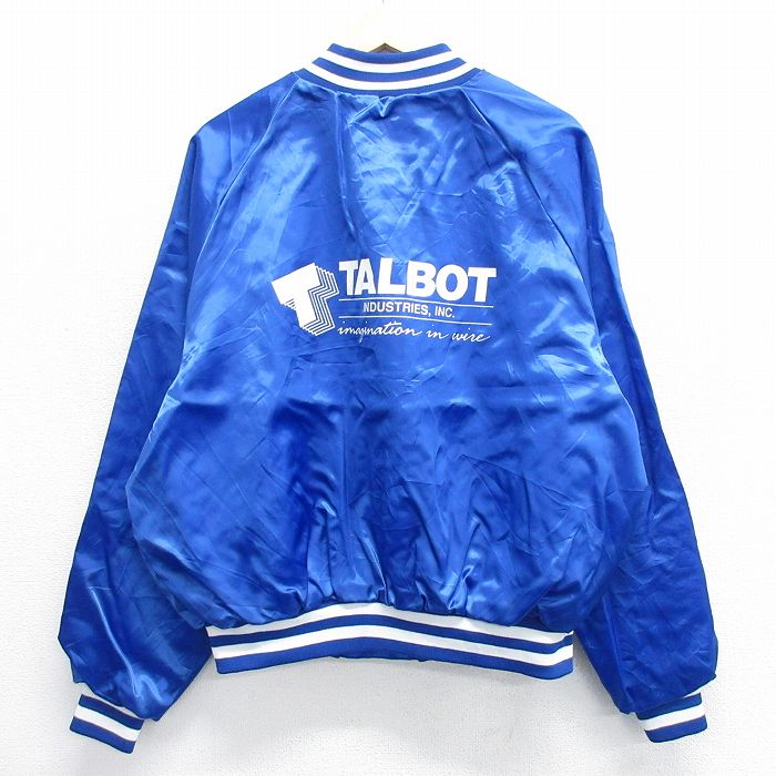 【50%OFF】XL★古着 キングルイ 長袖 ナイロン ジャケット メンズ 80年代 90s TALBOT ラグラン USA製 青他 ブルー 25feb12 中古 アウター ウインドブレーカー