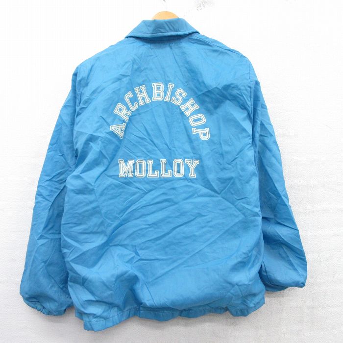 L★古着 ホロウェイ 長袖 ナイロン ジャケット メンズ 80年代 80s ARCHBISHOP USA製 水色 25feb25 中古 アウター ウインドブレーカー