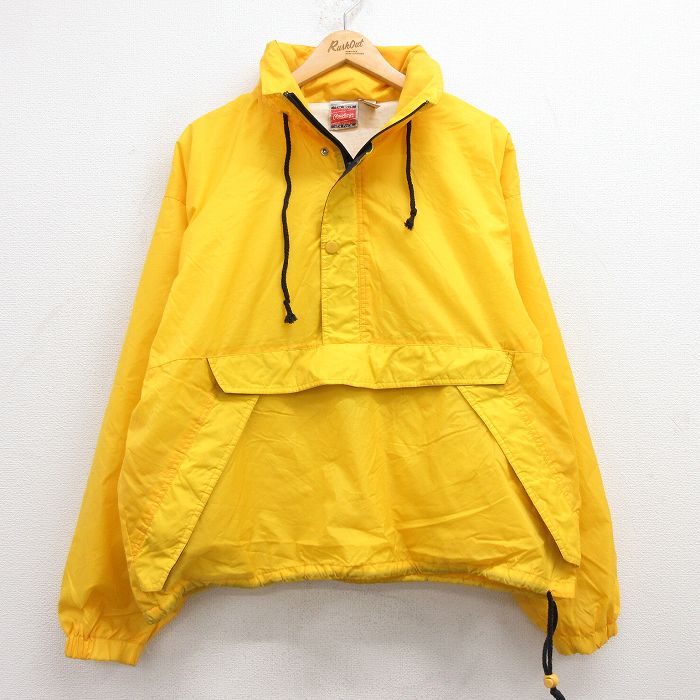 XL★古着 ローリングス 長袖 ナイロン ジャケット メンズ 00年代 00s 黄 イエロー 25feb27 中古 アウター ウインドブレーカー
