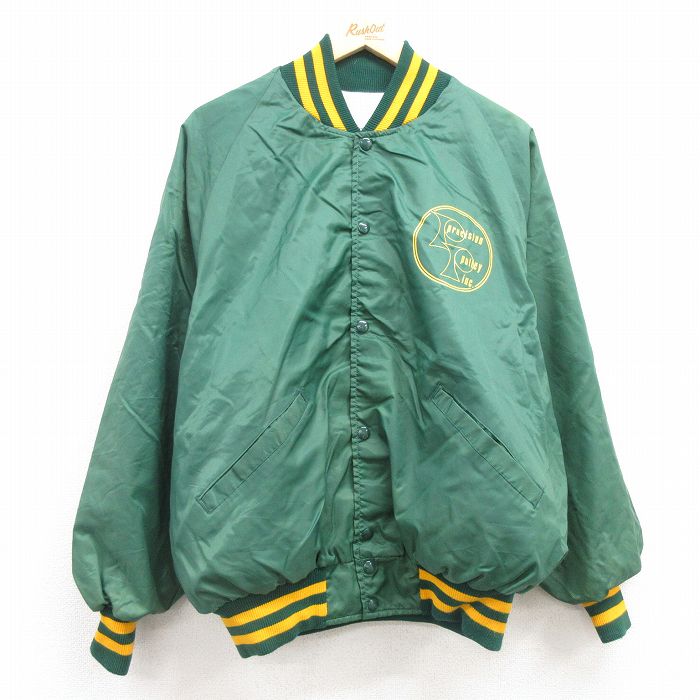XL★古着 デロング 長袖 ナイロン ジャケット メンズ 90年代 90s Precision ラグラン USA製 緑他 グリーン 25feb27 中古 アウター ウインドブレーカー