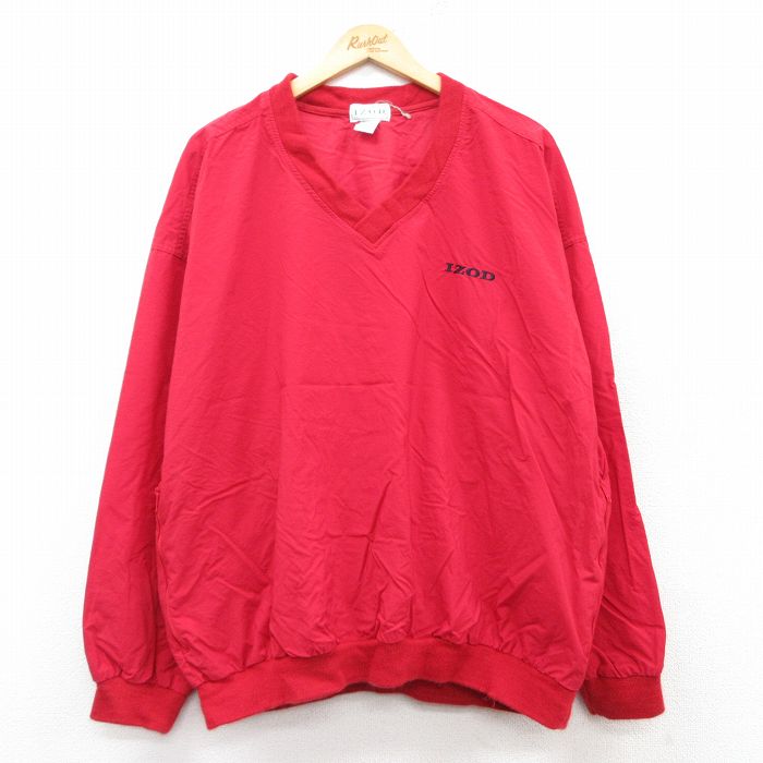 IZOD 90s ナイロンジャケット ウインドブレーカー レッド XL | 古着