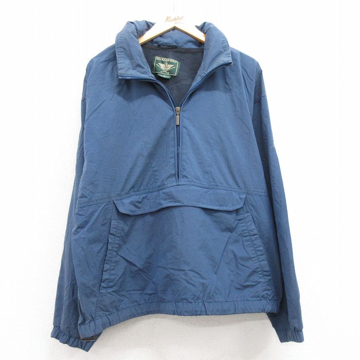 XL★古着 ドッカーズ ゴルフ 長袖 ナイロン ジャケット アノラック メンズ 00年代 00s ワンポイントロゴ 紺 ネイビー 内側メッシュ 25apr12 中古 アウター ウインドブレーカー