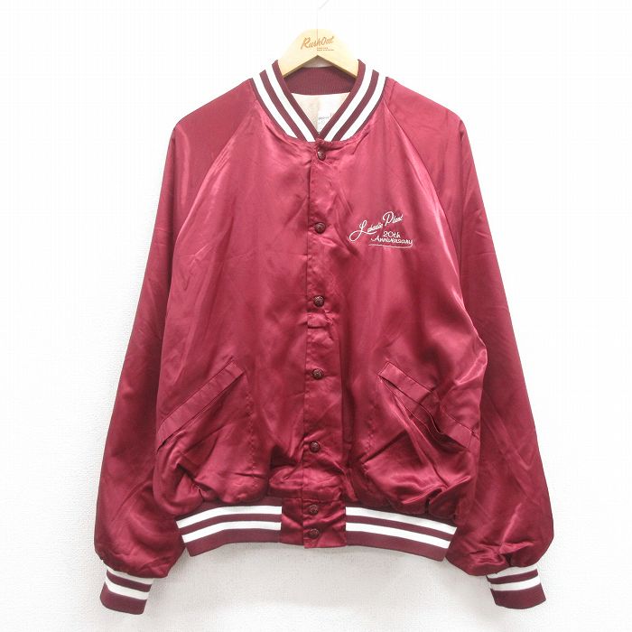 【50%OFF】L★古着 キングルイ 長袖 ナイロン ジャケット メンズ 80年代 80s 20TH ラグラン USA製 エンジ 25aug30 中古 アウター ウインドブレーカー