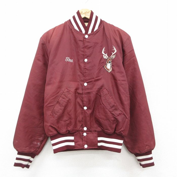 M★古着 ホロウェイ 長袖 ナイロン ジャケット メンズ 90年代 90s シカ USA製 エンジ 内側キルティング 25sep27 中古 アウター ウインドブレーカー