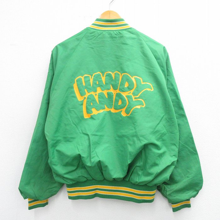 【20%OFF】L★古着 Dunbrooke 長袖 ナイロン ジャケット メンズ 90年代 90s HANDY ANDY ラグラン USA製 緑 グリーン 25oct01 中古 アウター ウインドブレーカー