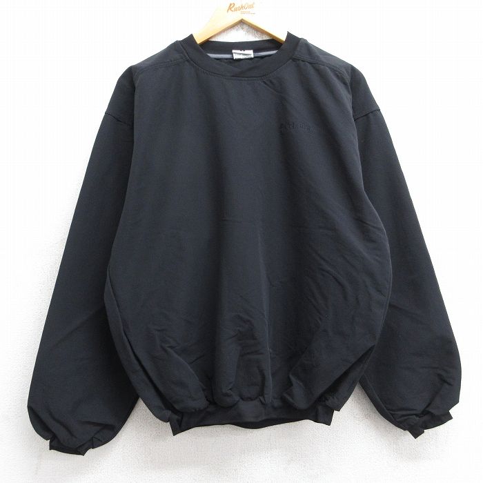 M★古着 コロンビア COLUMBIA 長袖 ナイロン ジャケット メンズ 00年代 00s ワンポイントロゴ クルーネック 黒 ブラック 25oct03 中古 アウター ウインドブレーカー