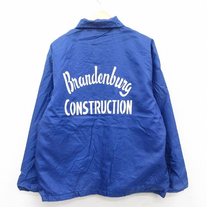 XL★古着 長袖 ナイロン ジャケット メンズ 90年代 90s Brandenburg 紺 ネイビー 25oct08 中古 アウター ウインドブレーカー