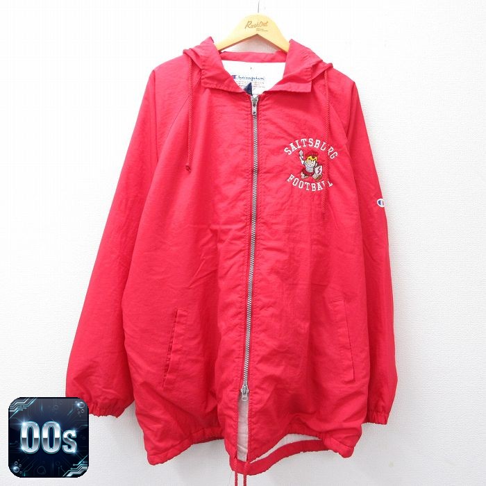 チャンピオン 00s ラグランジャケット ザルツブルクフットボール レッド XL | 古着