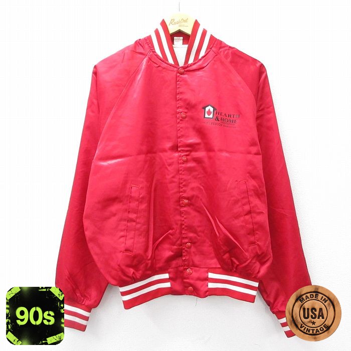 ナイロンジャケット HEARTH レッド L | 古着