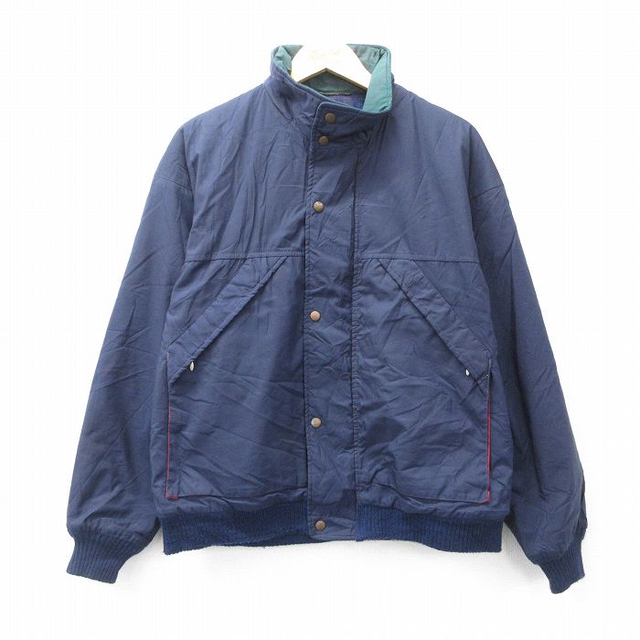 L★古着 ペンドルトン PENDLETON 長袖 ナイロン ジャケット メンズ 90年代 90s シンサレート 紺 ネイビー 内側ウール 25oct14 中古 アウター ウインドブレーカー