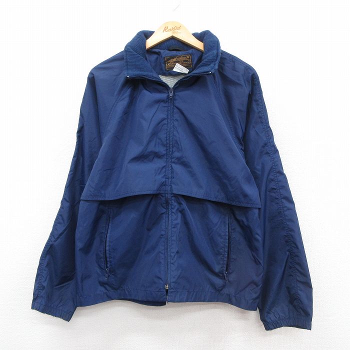 【50%OFF】エディーバウアー 90s ラグランナイロンジャケット ネイビー M | 古着