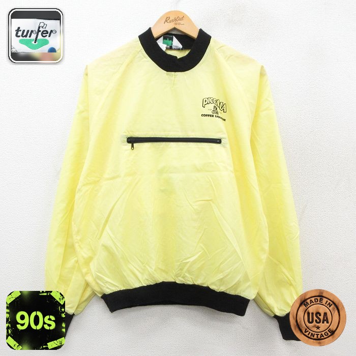 90s ラグランナイロンジャケット PICCALA イエロー L | 古着