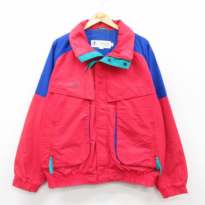 コロンビア 90s ナイロンジャケット レッド XL | 古着