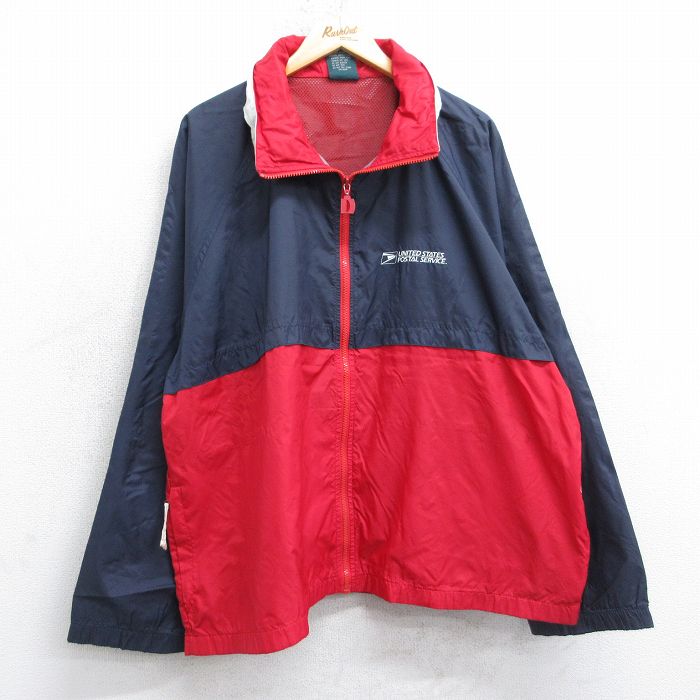 Dunbrooke 90s ラグランナイロンジャケット USPS レッド XL | 古着