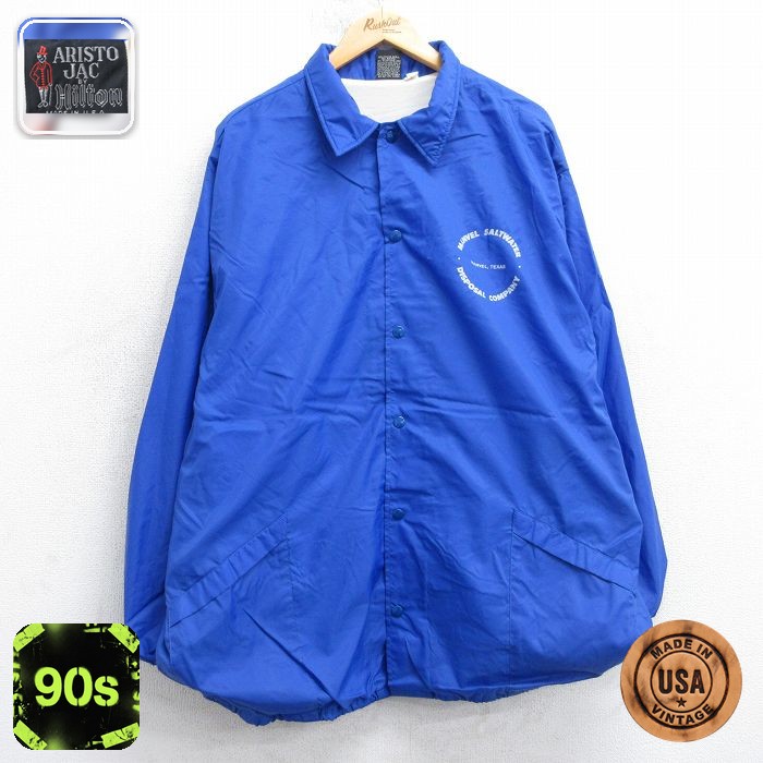 【50%OFF】ヒルトン 90s ナイロンジャケット マンヴェル ブルー XL | 古着