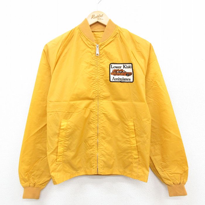 【20%OFF】80s ラグランナイロンジャケット 車 イエロー S | 古着