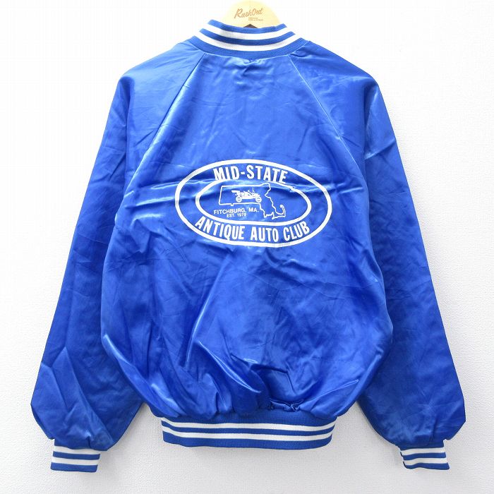 90s ラグランナイロンジャケット AUTO CLUB ブルー L | 古着