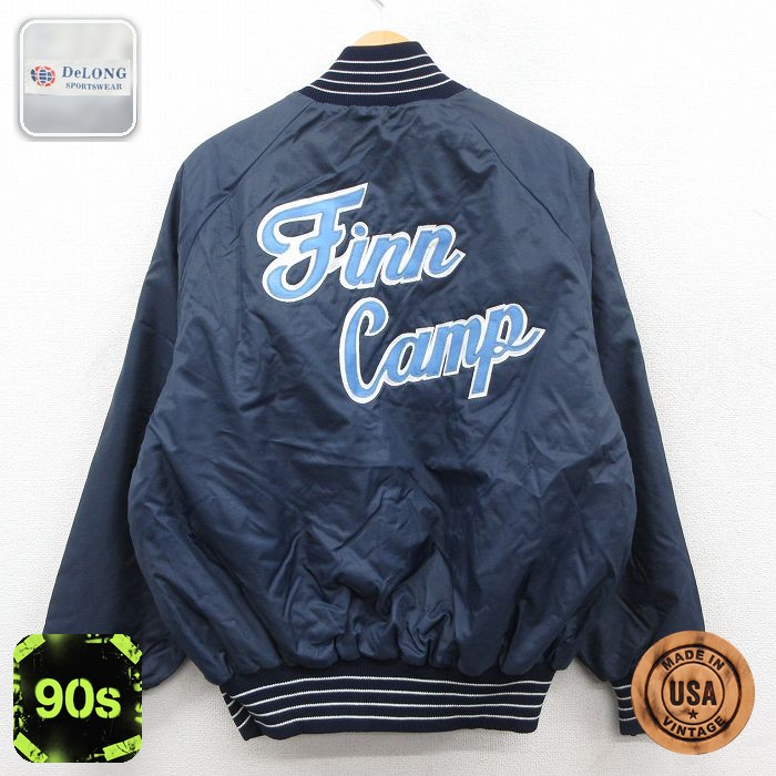 デロング 90s ラグランナイロンジャケット Finn Camp ネイビー L | 古着