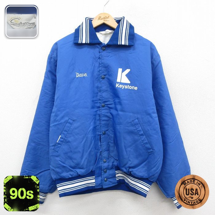 【50%OFF】ナイロンジャケット 内側キルティング ブルー XL | 古着